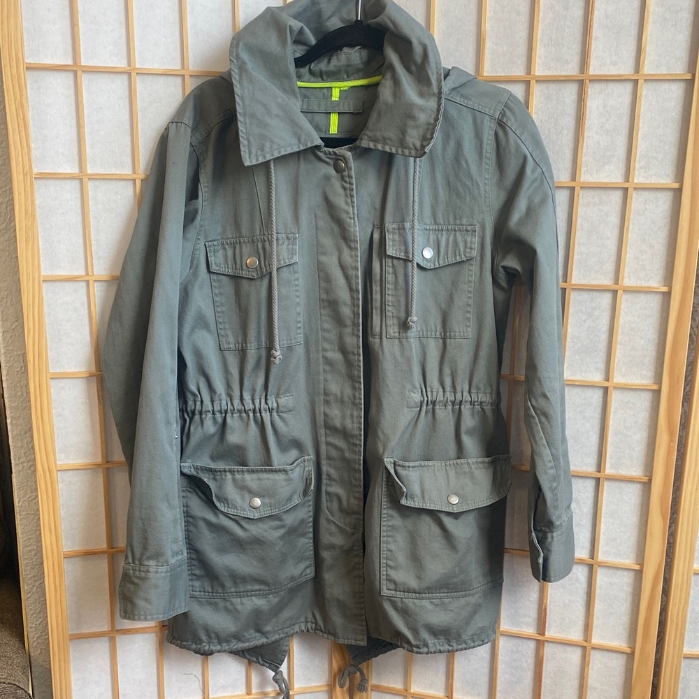 Green Hurley Utility Jacket with Hood